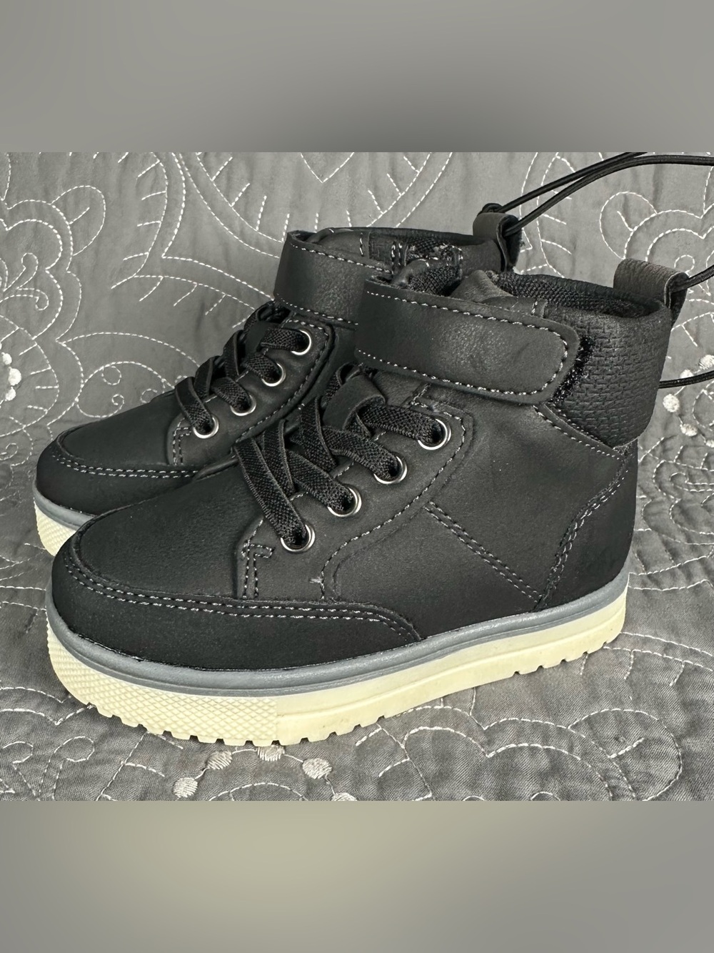 Thereabouts Toddler Boys Black Lil Asher Flat Heel Boots NWT Size Toddler 6